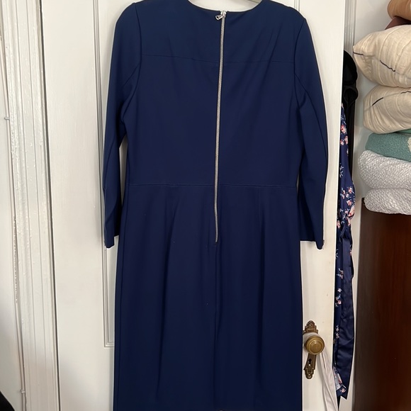 JCrew Navy Blue Ponte Midi Dress Size 14 - Picture 2 of 4